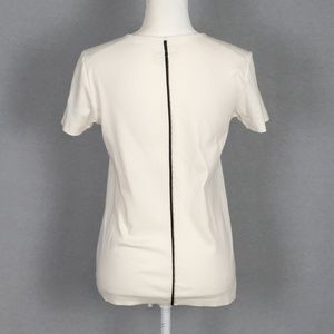 rag & bone Ivory Cream Top Black Stripe on Back
